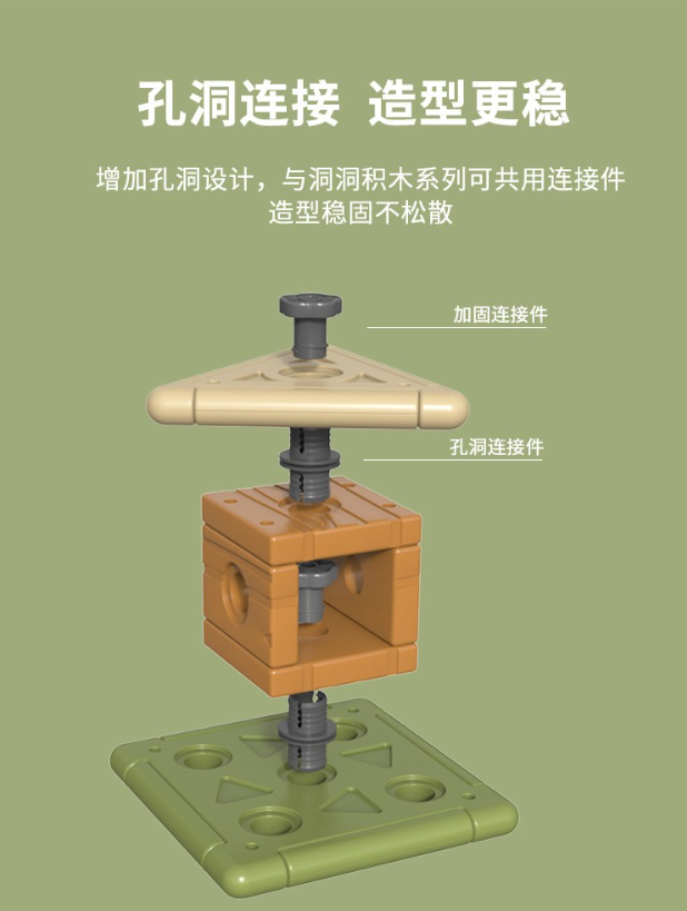 華森葳洞洞吸吸積木組運用強磁吸附功能